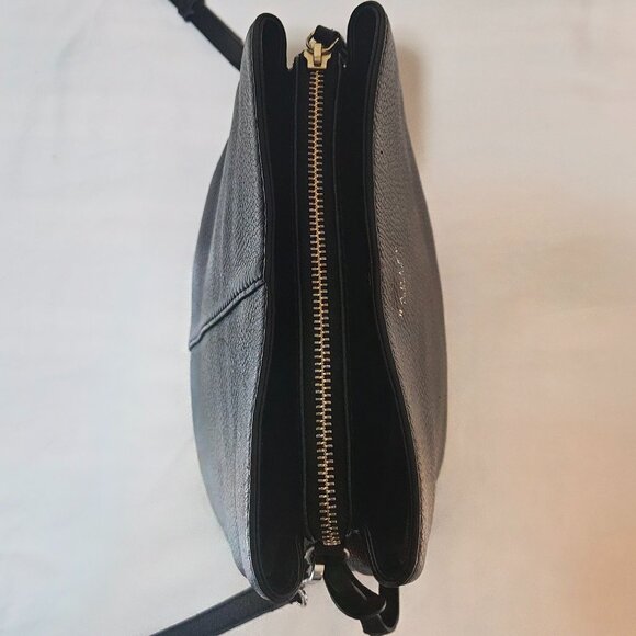 RADLEY LONDON Duke's Place Black Pebbled Leather Med. Compart Crossbody Bag 🐶🏴 - Picture 6 of 15